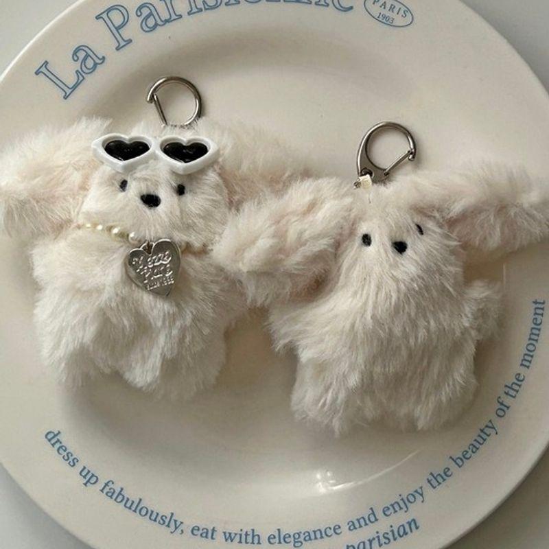 

Elegant table pongsil maltese keyring 4 types keychain doll (new) Four-leaf clover luck (1,500 won)