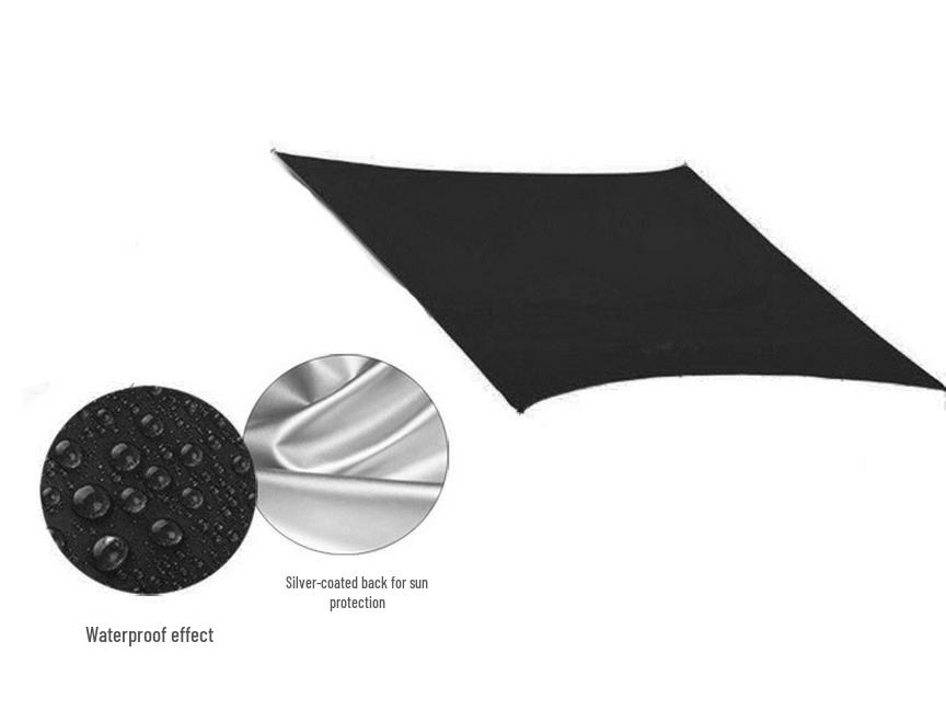 

Многофункциональный водонепроницаемый треугольный тент: Тент для защиты от солнца, Кемпинговый пляжный солнцезащитный тент и подстилка. 300x300 cm