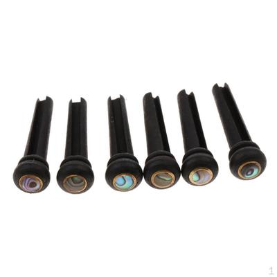 6pcs Acoustic Guitar Ebony Bridge End Pins with Dot Accessory