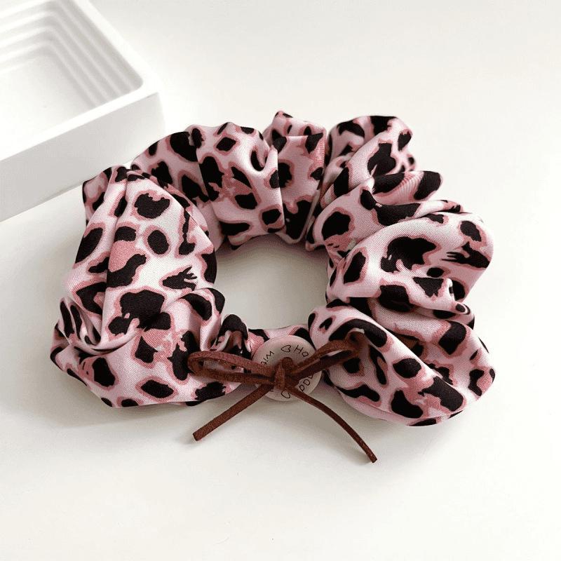 

**Leopard Print Bow Hair Tie - Luxury Korean Summer Headband**