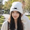 Cartoon Cat Printed Warm Hat Windproof Pullover Cap High Quality Knitted Beanie Hat  Outdoor