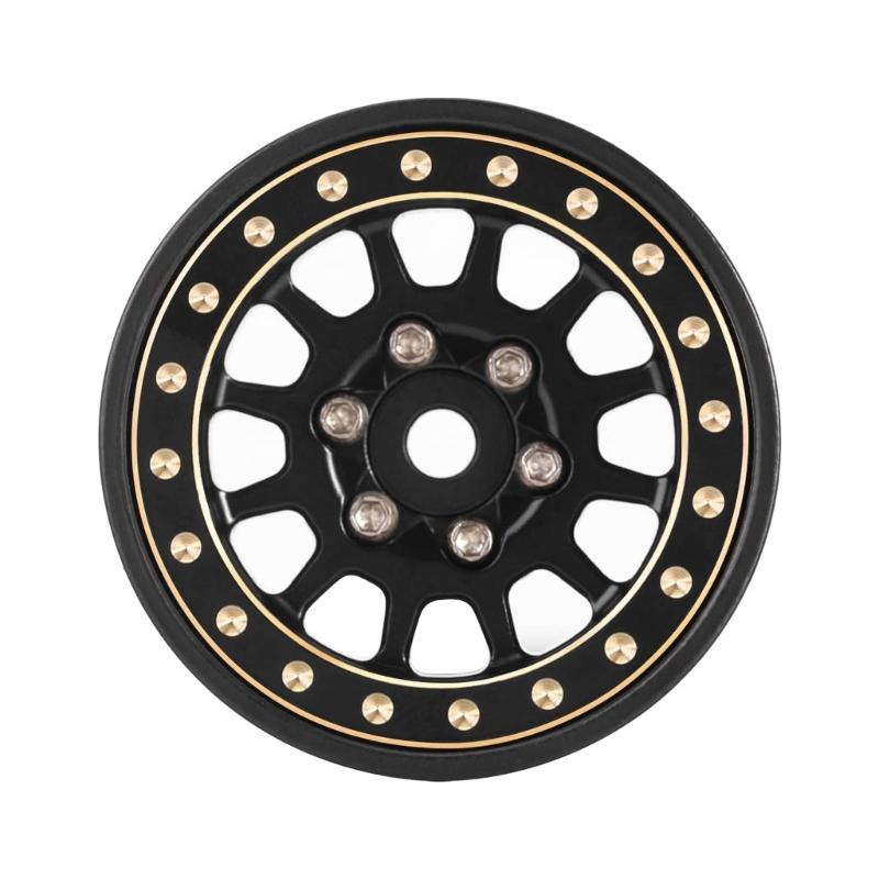 12-Spoke Wheels Brass Beadlock Rims Deadbolt- RC Crawler RC Car Upgrade Parts for 1/18 TRX4M 1/24 SCX24 Beadlock Wheel