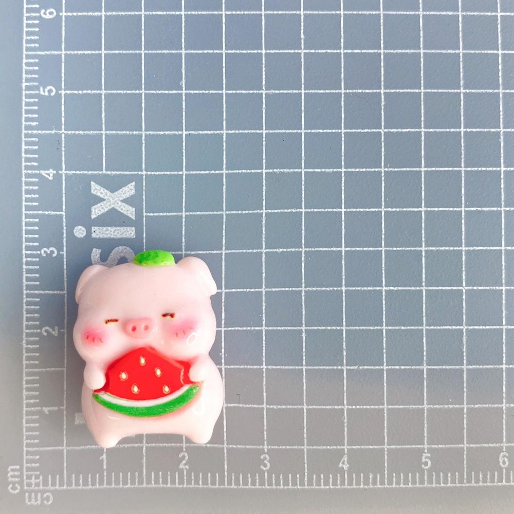Shiny Strawberry Watermelon Pig Resin Accessories For Diy Jewelry