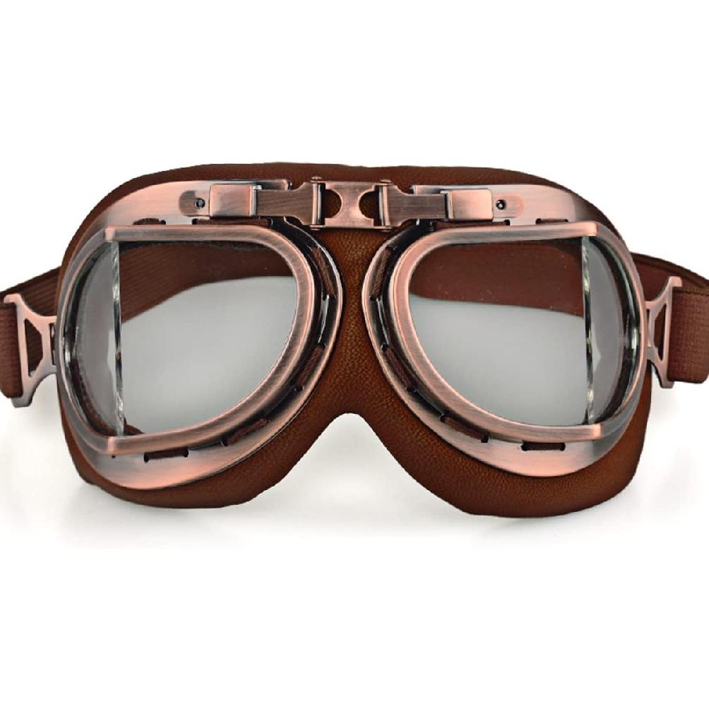LILSIS Retro Motorcycle Goggles Vintage Moto Classic Pilot Glasses for ATV Bike