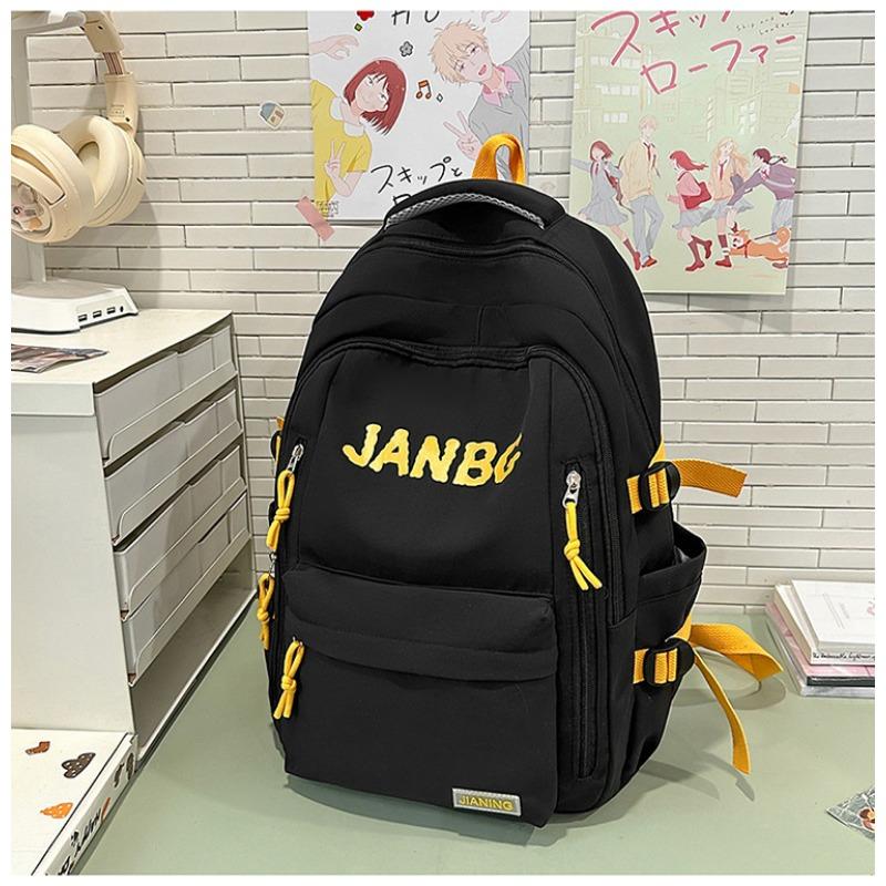 School Bag New High-value College Style Simple Letter Make-up Bag Light Travel Large-capacity Backpack