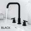 Basin Faucets Brass Polished Chrome Deck Mounted Round Bathroom Sink Faucets 3 Hole Double Handle Hot And Cold Water Tap BR-711