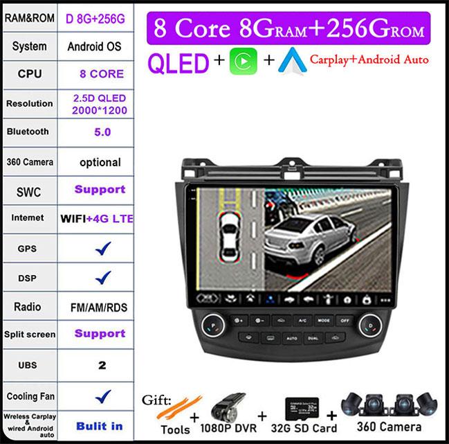 9 lnch For Honda Accord 7 2003-2007 DSP/Screen Car Radio Multimedia Video Player Navigation GPS Stereo Auto Head Unit BT