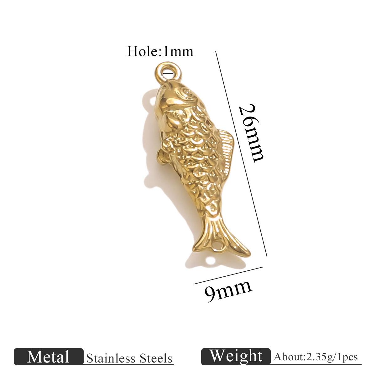 Yori Нержавеющая сталь Карп Кои Подвеска Океан Креативная Ретро Подвеска DIY Ручная Работа Ювелирные Аксессуары Ручная Работа Браслет Ожерелье