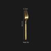 Abay Round Diamond 304 Stainless Steel Gold Tea Fork Set