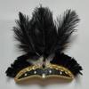 Exquisite Sequin Feather Headband Vintage Masquerade Hair Band  Dance Show