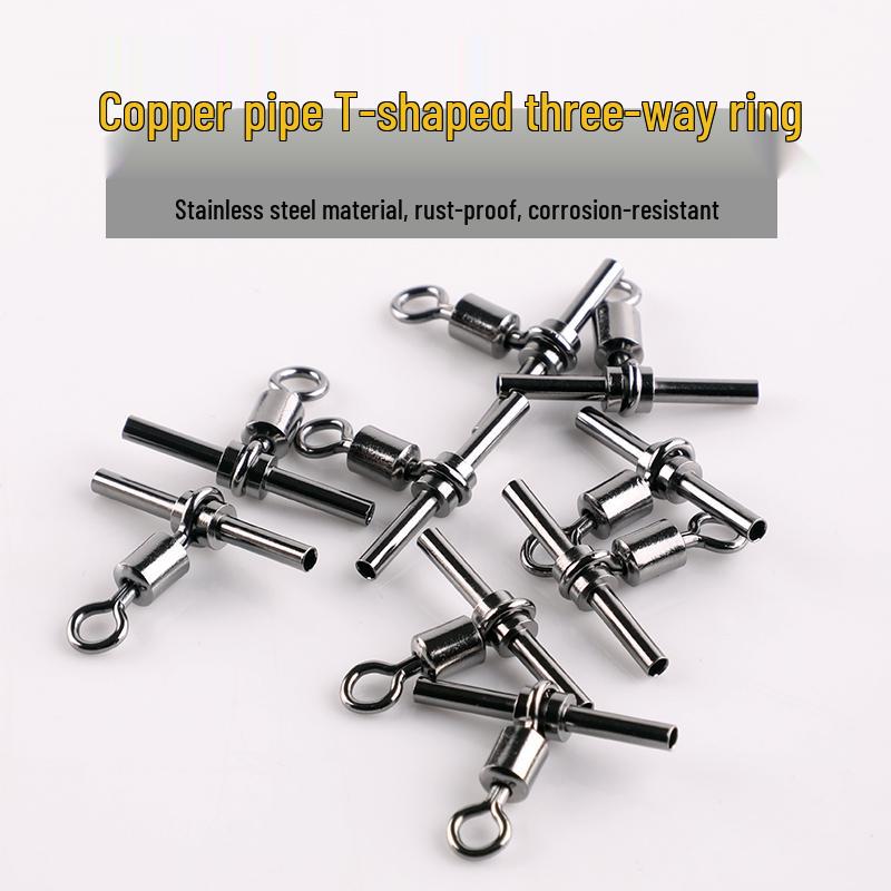 Рыболовные снасти: Американское кольцо-восьмерка Трехсторонний вертлюг Аксессуар для приманки. #7