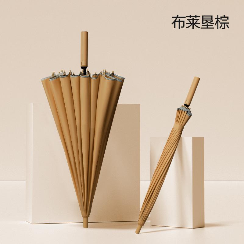 New Japanese and Korean 24-bone umbrella, enlarged and reinforced long-handled umbrella, large automatic rainstorm special wind-resistant double