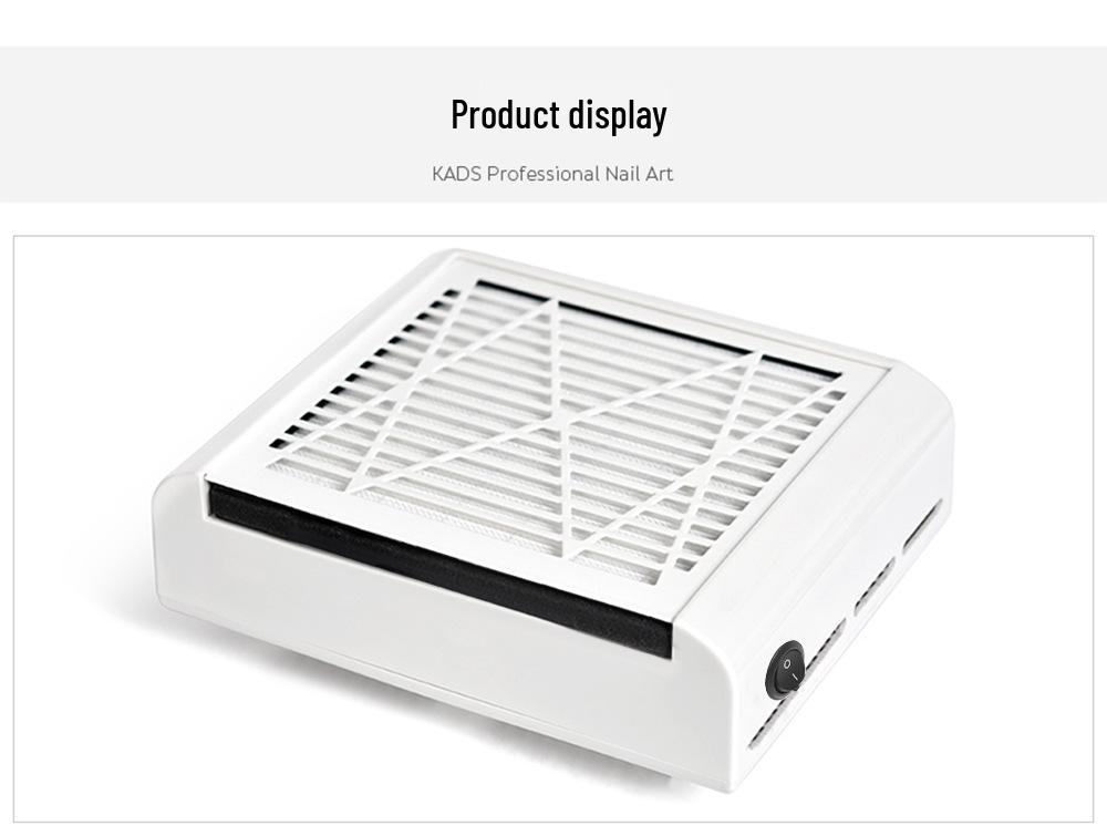 Nail Dust Collector: 80W High-Power Suction, Filter Screen & Speed Control for No Dust Escape