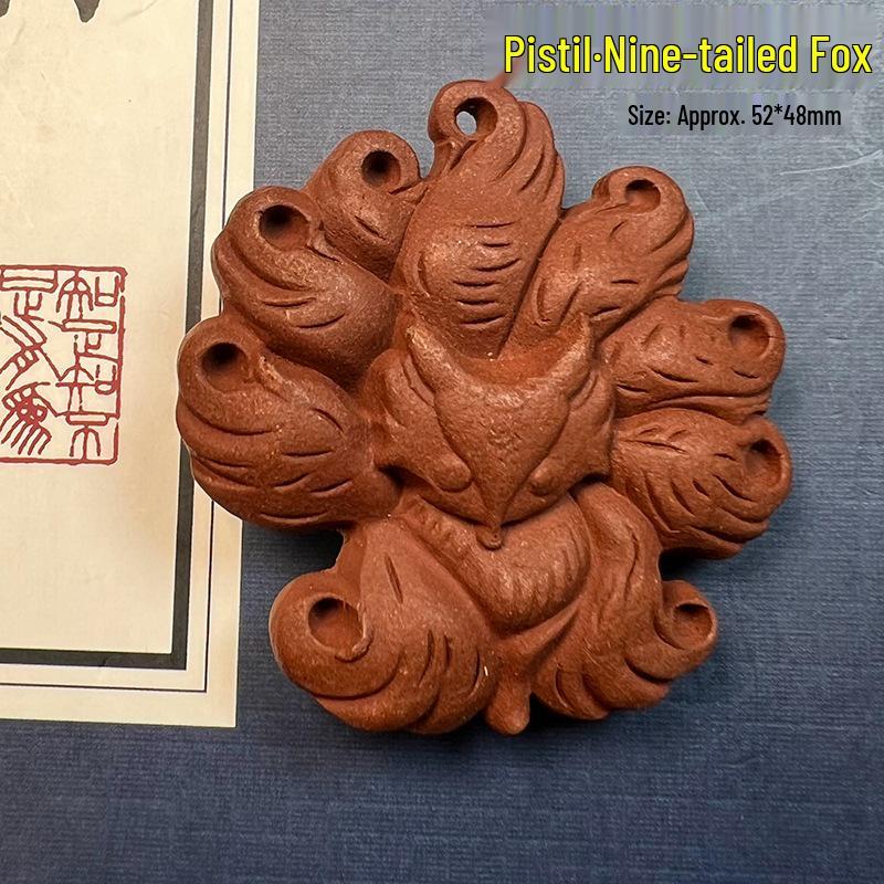 Premium Handmade Nine-Tailed Fox Scented Flower Stamen Car Pendant