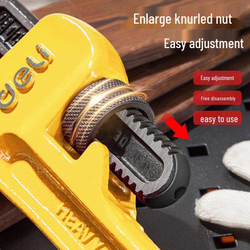 Deli Heavy-Duty Pipe Wrench