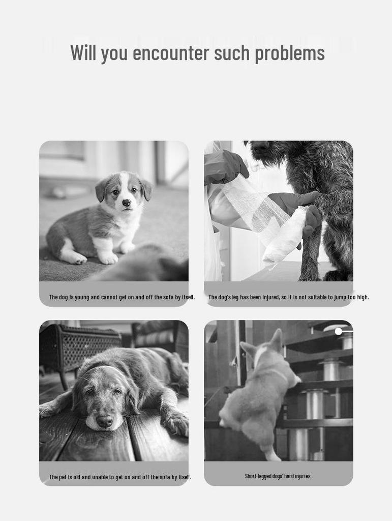 Washable Non-Slip Pet Stairs: Small Ramp for Dogs To Access Bed