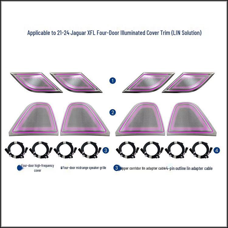 Jaguar XFL/XJL Colorful Ambient Light Speaker Cover for Car Interior