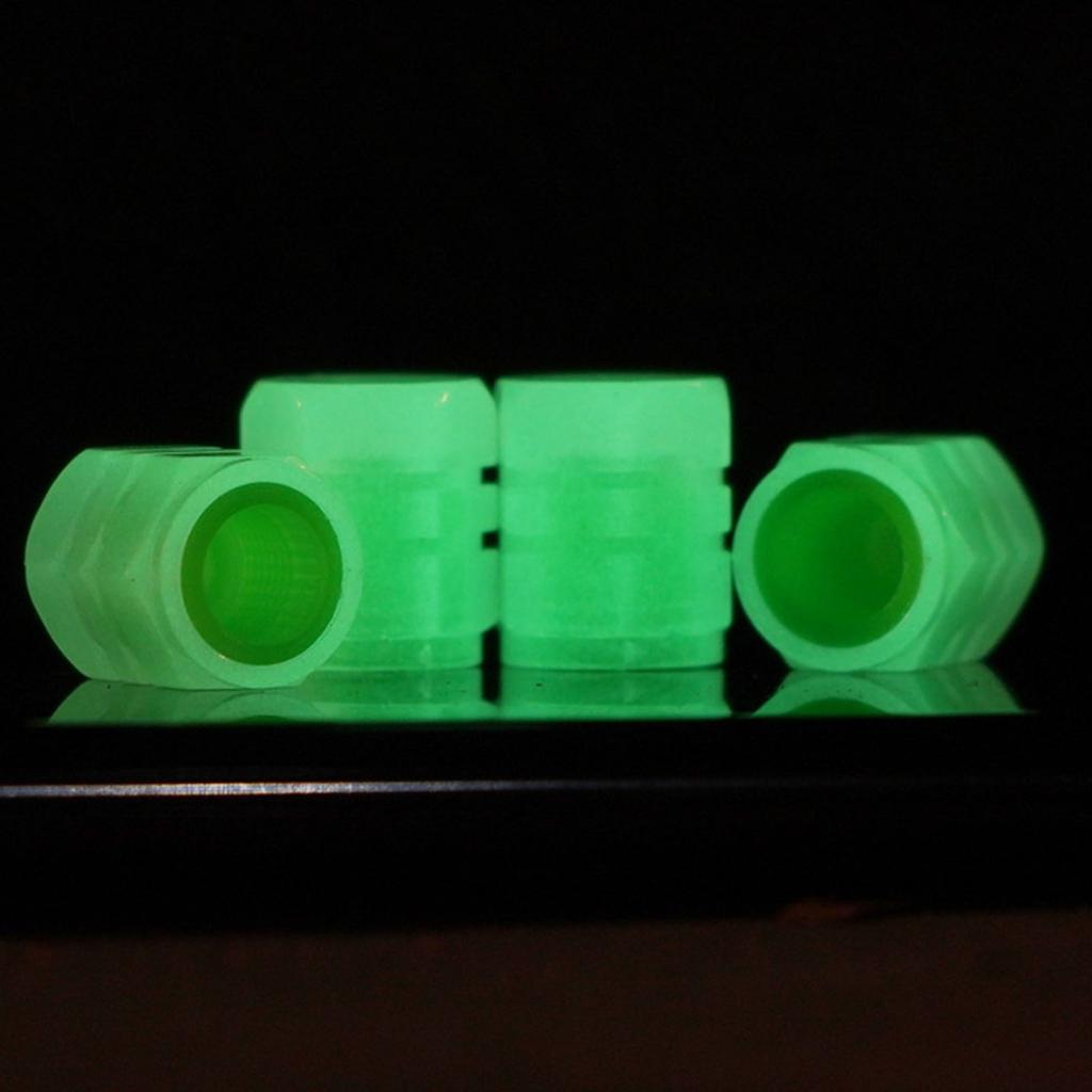 4 Pcs Universal Colorful Luminous Tire Valve Cap Car Wheel Hub Glowing Styling Decoration Auto Accessories For Motorcycle Bike