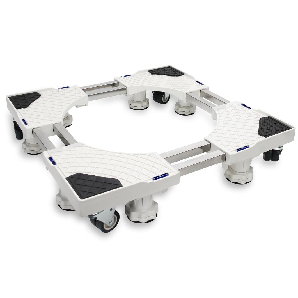 Airblue Washing Machine Stand with 8 4 Eligible for Invoice Waterproof Refrigerator Laundry Adjustable Noise 500kg Weight Capacity 8 Casters, Wheels,