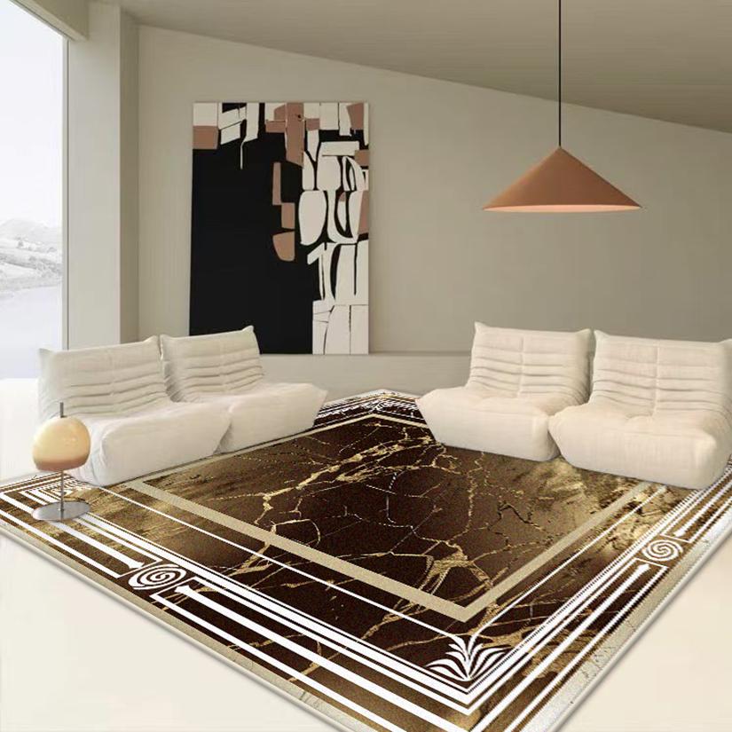 

Senior Marble Luxury Rug Non Slip Easy Clean Big Size Soft Foldable Carpet for Living Room Bedroom Decor 60x90cm