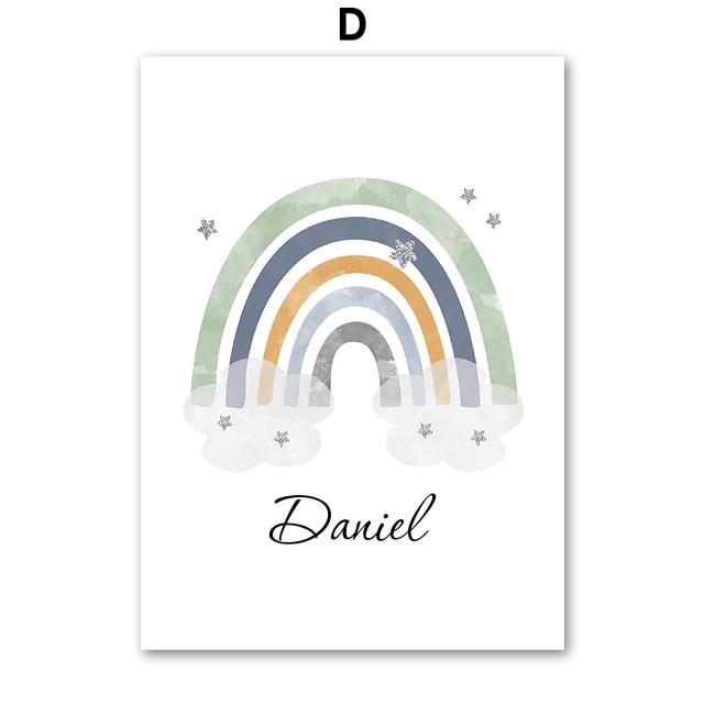 Sun Rainbow Moon Stars Planet Rocket Cartoon Explore Wall Art Canvas Painting Posters And Prints Pictures Baby Kids Room Decor