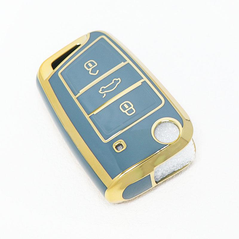 3 Buttons Keyless For Vw Seat Ateca Leon Ibiza Skoda Octavia Golf 7 Tiguan Car Key Case Cover Keychain Fob Shell Accessories