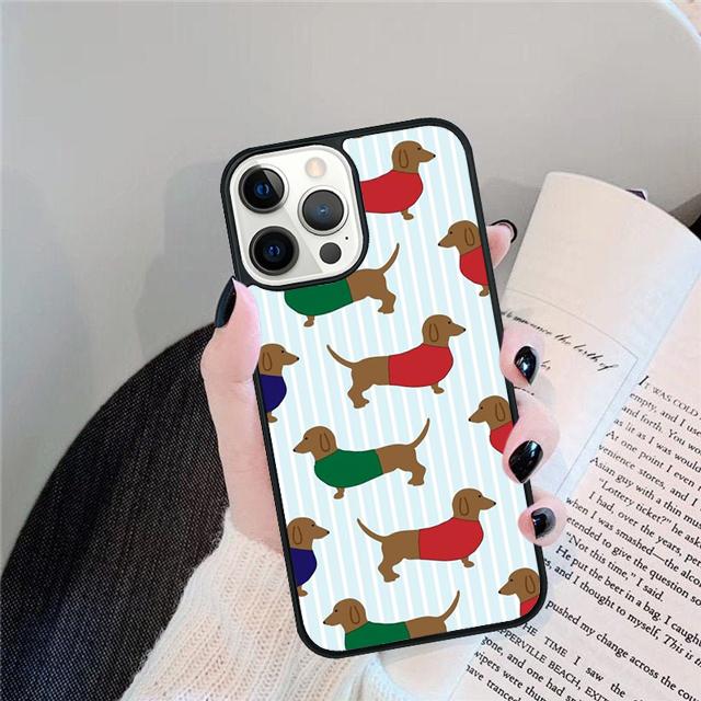 Dachshund Pattern Coque Shell For iPhone 17 Air 15 16 14 13 12 Pro Max 11 Pro Max Plus Phone Case Cover