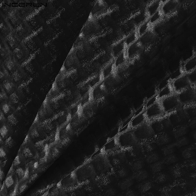 INCERUN Men Summer O Neck Short Sleeve Texture Casual T-shirts Tops