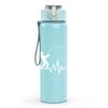 1PC Simple Mountain Wave Line Art Print 750ml Color Plastic Sports Water Bottle Leakproof Flip Straw Lid Suitable for Sports Office Home Use