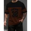 Men'S Chicago 32 Number Print T-Shirt, Soft Breathable Polyester