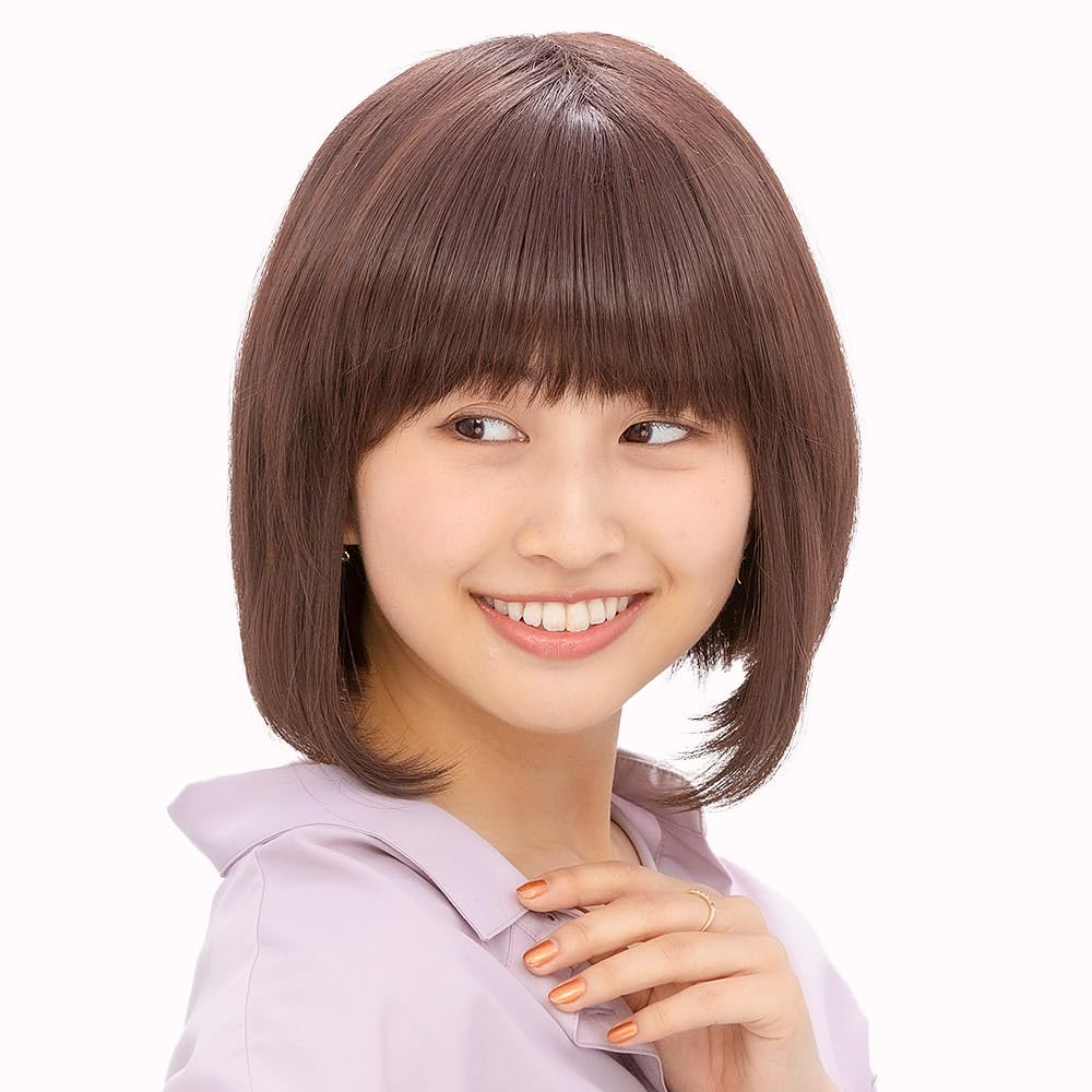 

Hat that looks like a wig bob Medical wig Medical hat Black Women Men Free size [Rightsfor] HAT-05 Front-down r-r02hat05 #9 (brown)