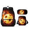Soccer backpack, pencil case, shoulder bag 3Pcs Set, sports style, football, best partner for male and female students in school