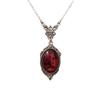 Vintage Gothic Blood Red Quartz Charm Necklace Butterfly Necklace For Women Vampire Embossed Witch Jewelry Accessories