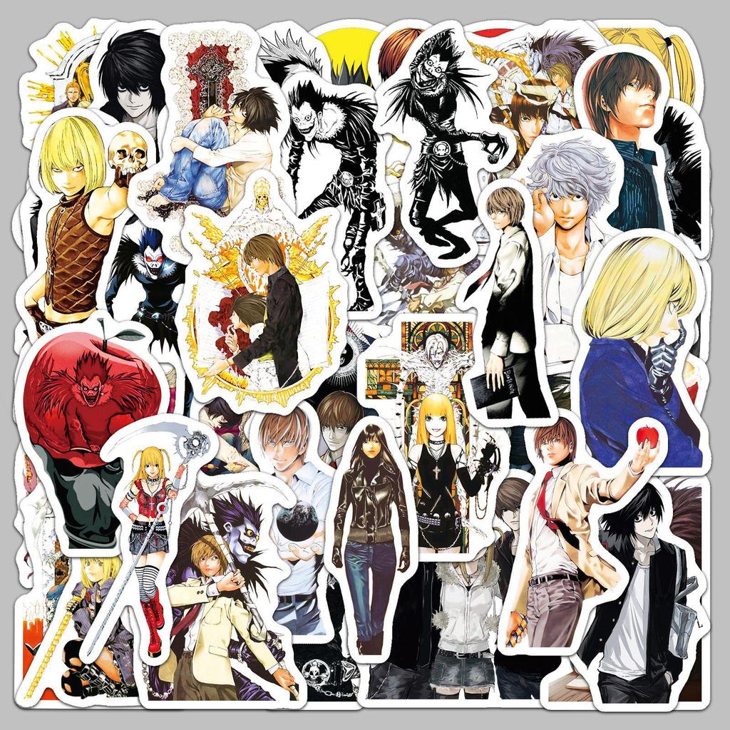 50 Death Note Stickers: Classic Anime Light Yagami for Phone & Notebook Decoration