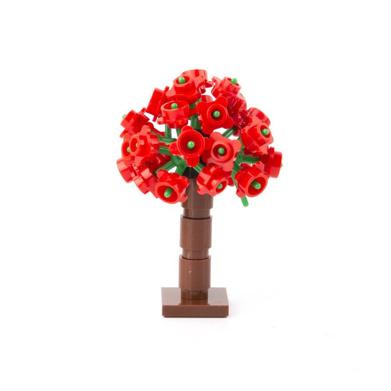 Christmas Tree Plant Flower Small Particle Building Block Toy Small Tree Diy Scene Figurine Accessories Ornament