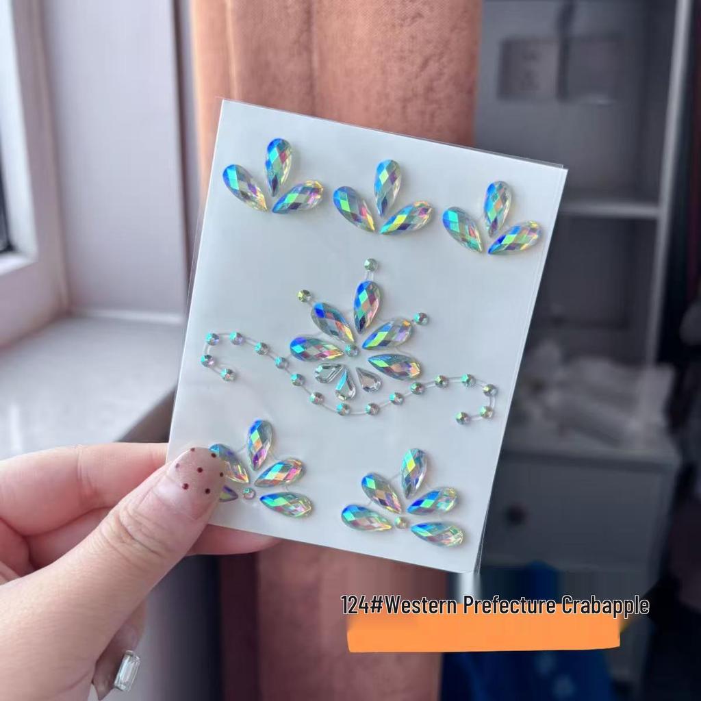 Kids' Vintage Rhinestone Face and Forehead Stickers