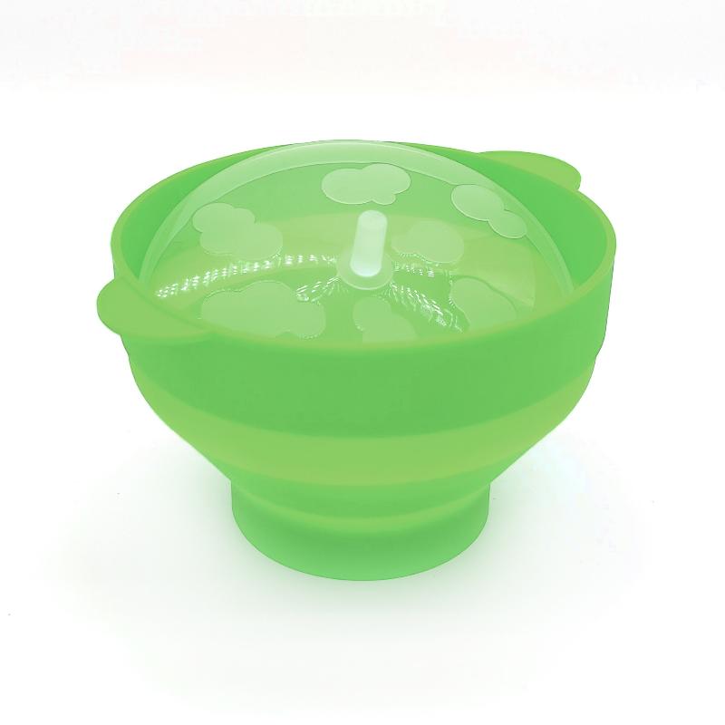 Kitchen Microwave Popcorn Bowl Bucket Silicone DIY Red Popcorn Maker with Lid Chips Fruit Dish High Quality Easy Tools