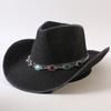 Popular European and American Western Cowboy Straw Hat Men's and Women's Fashion Shade Straw Hat Outdoor Western Cowboy Hat