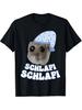 Herren T-Shirt Vintage Trauriger Hamster Damen Tee Streetwear Oversize Lässig Trendig Übergroß Kurz Sl