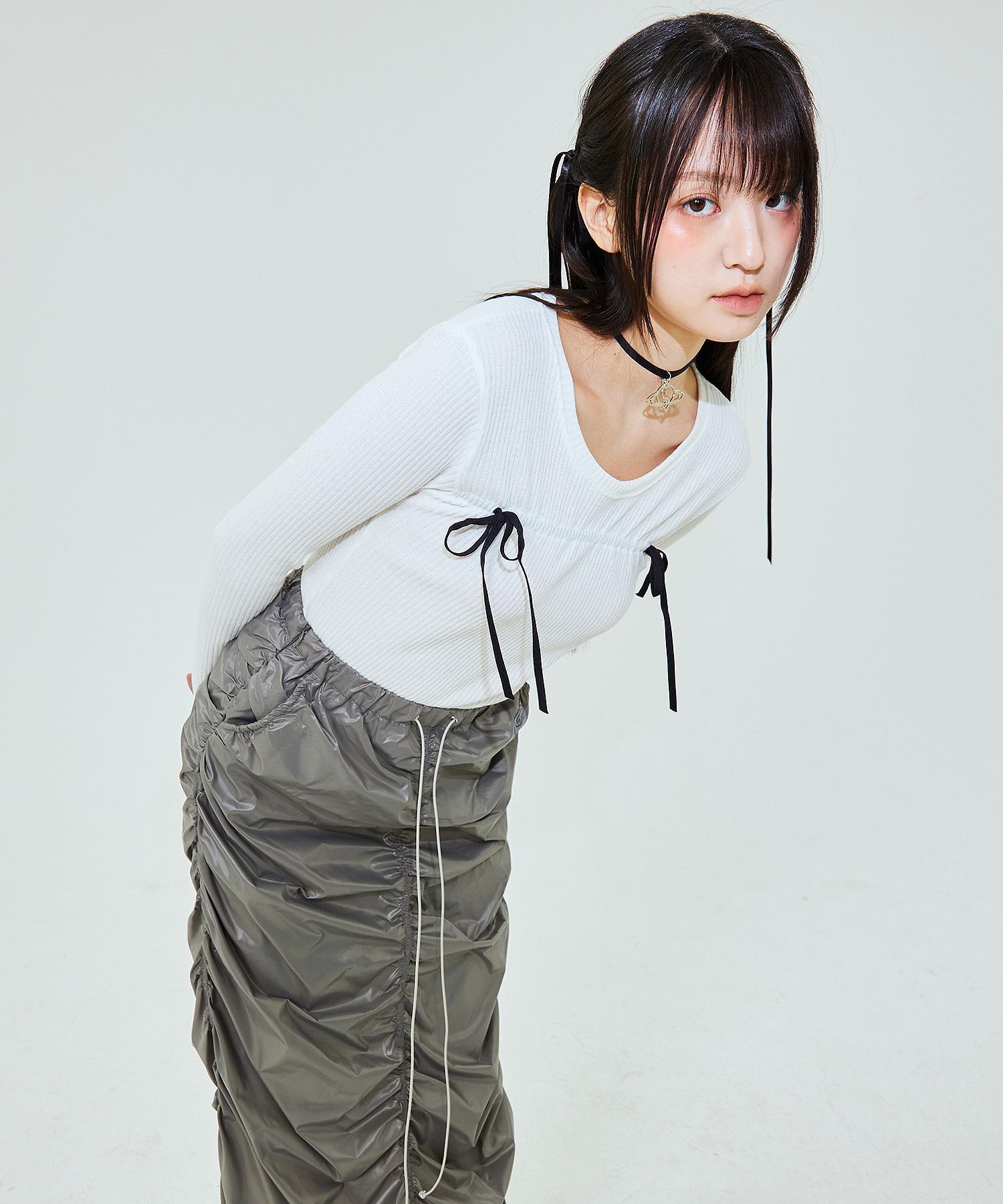 Plasma Sphere Ribbon T-Shirt In White (Ribbon Girlcore T-Shirt) White/Free