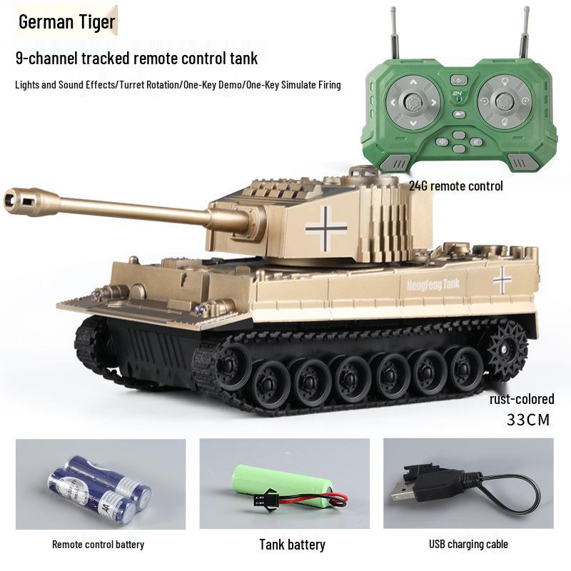 Rechargeable Action Remote Control Tank Car for Kids with Firing Cannon Model