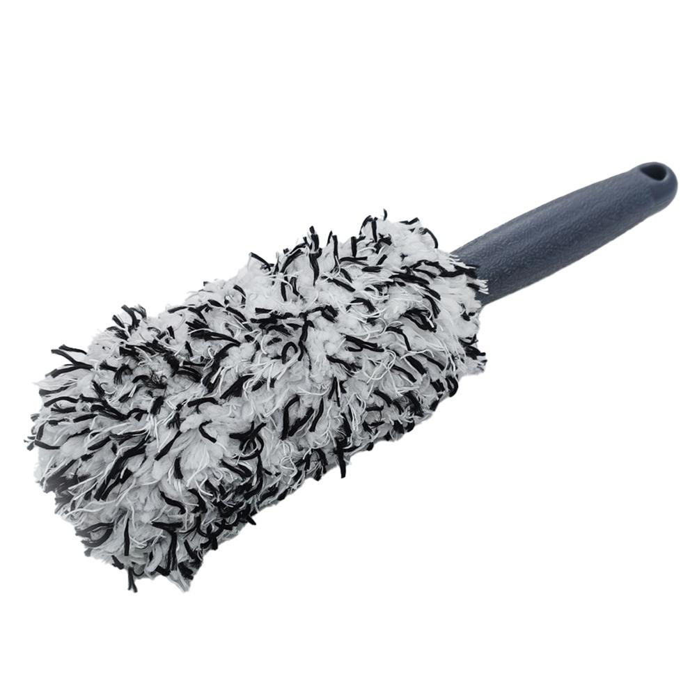1x Auto Felgenreinigungsbürste Tragbare Plüsch Auto Radnabenbürste Waschwerkzeuge Reinigen Sie Den Für Rand Des Tiefbetts Plüsch