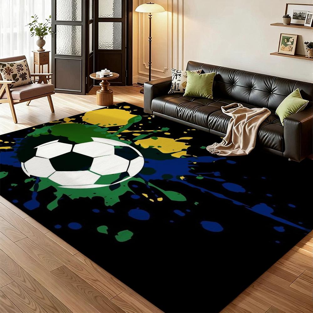 Football Game Patterned Rug Allseason Carpet For Bathroom Kitchen Home Decor New Year Gift