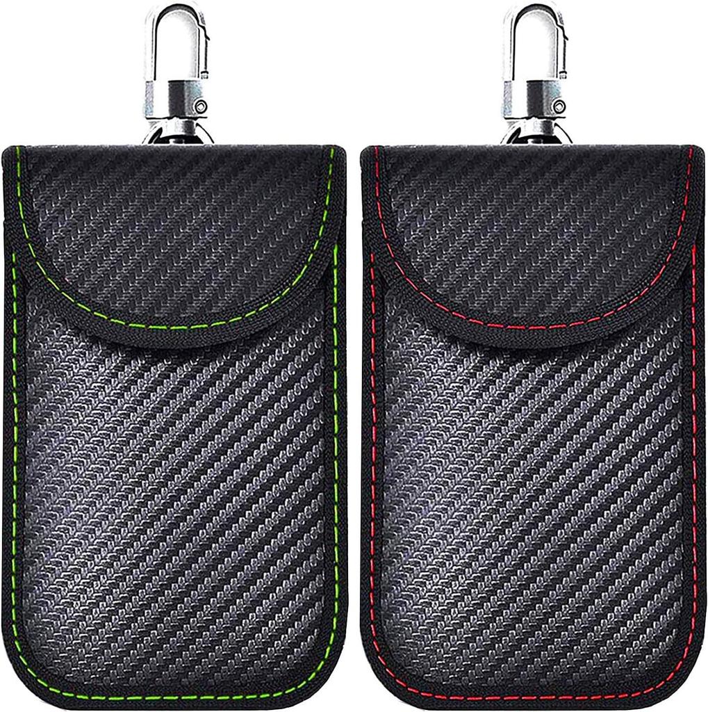 Nouveau boîtier de protection anti-vol pour clé de voiture en fibre de carbone avec blindage RFID