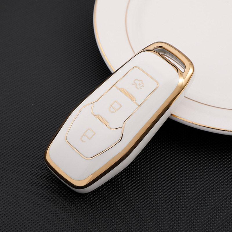 Gold Edge Car Key Case for Ford Edge, Mondeo, Taurus, Explorer, Mustang