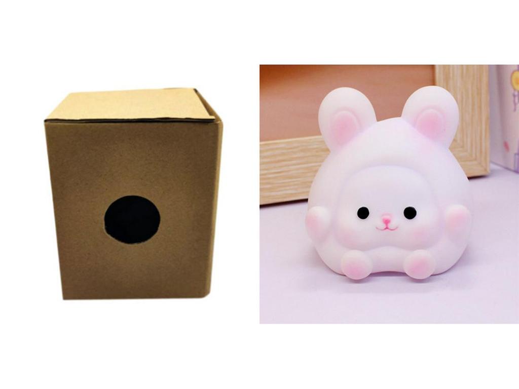 2023 Cartoon Cute Rabbit Night Light: Cordless LED Bedside Ornament for Kids