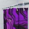 Luxury Plush Shower Curtain With Modern Abstract Design For Bathroom Decor Purple Black Rainbow Swirl Pattern Home Decor Waterpr