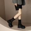 Shoes for Women New Pin Buckle Design Women's Boots Comfortable Wedge Platform Goth Shoes Winter Stylish Zipper Short Boots