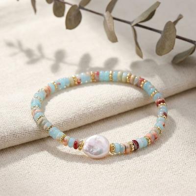 Shoushan Stone Beaded Freshwater Pearl Bracelet for Women, New Chinese Style, Light Luxury, Niche, Versatile, Friendship Pearl Bracelet Jewelry