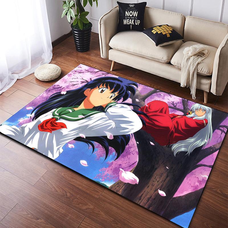 Anime Inuyasha Carpet Kitchen MatEntrance Doormat Bedroom Floor Decoration Living Room Carpet Bathroom Anti-slip Rugs